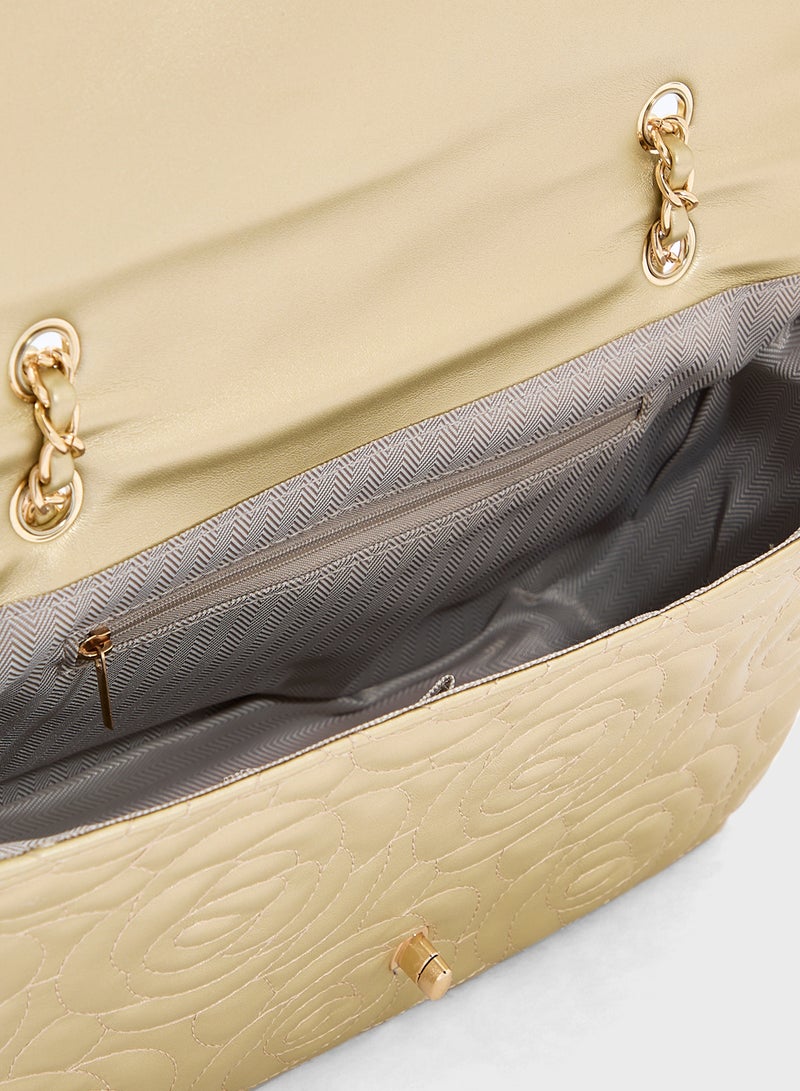 ايلا حقيبة كروس بودي مطرزة بالزهور الوردية - Image 5