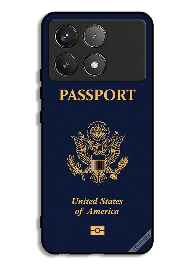 Covernex Xiaomi Poco F6 Pro Protective Case Cover Usa Passport Pattern - Image 1