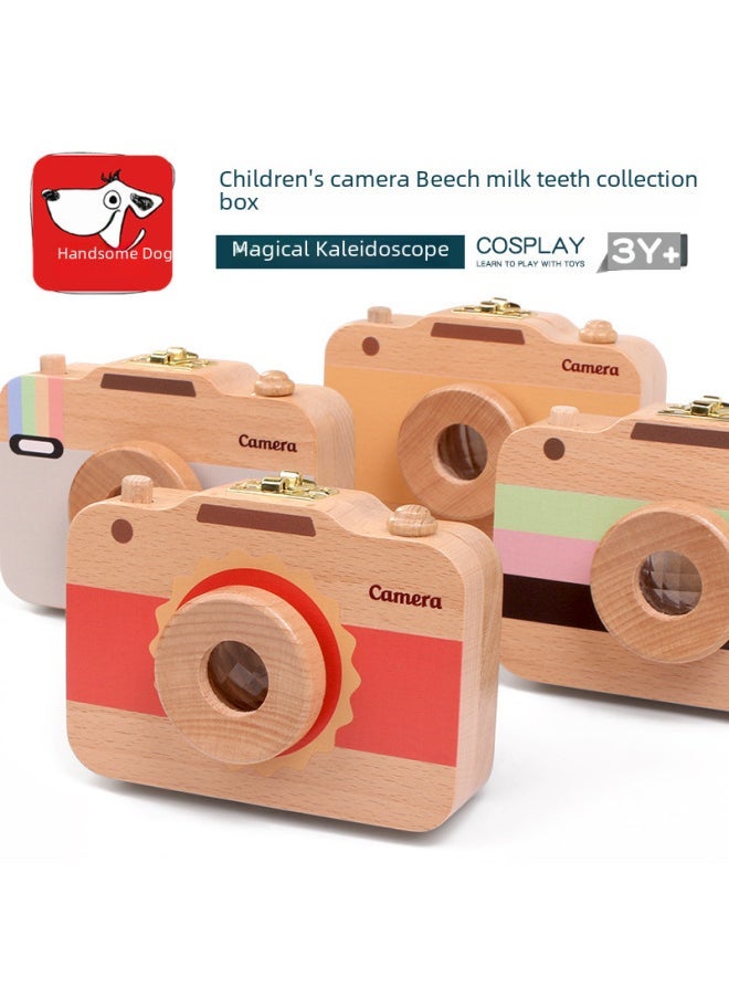 Children's Tooth Collection Box Wooden Toy Teeth Storage Box For Boys And Girls Baby Tooth Saving Box Dental Development Tracker-Color:Three-color Block 】 - Image 3