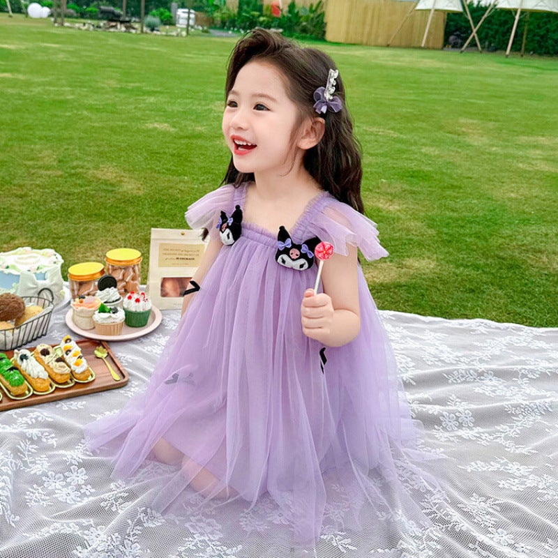 Girls' Dress Summer Arrival Mushroom Children'S Baby Girls' Sling Skirt Little Girls' Princess Skirt Summer Dress - Image 1
