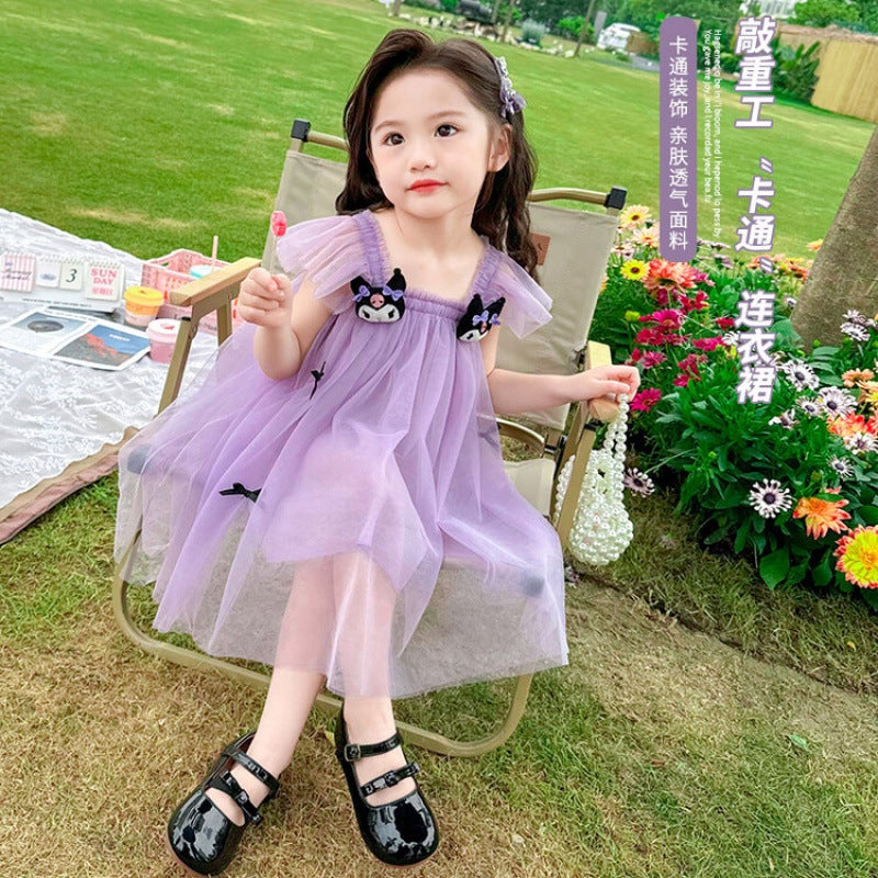 Girls' Dress Summer Arrival Mushroom Children'S Baby Girls' Sling Skirt Little Girls' Princess Skirt Summer Dress - Image 2
