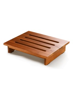 Generic Natural Beech Wood One Step Stool for Adults, Portable Single Wooden Riser.  - Image 1