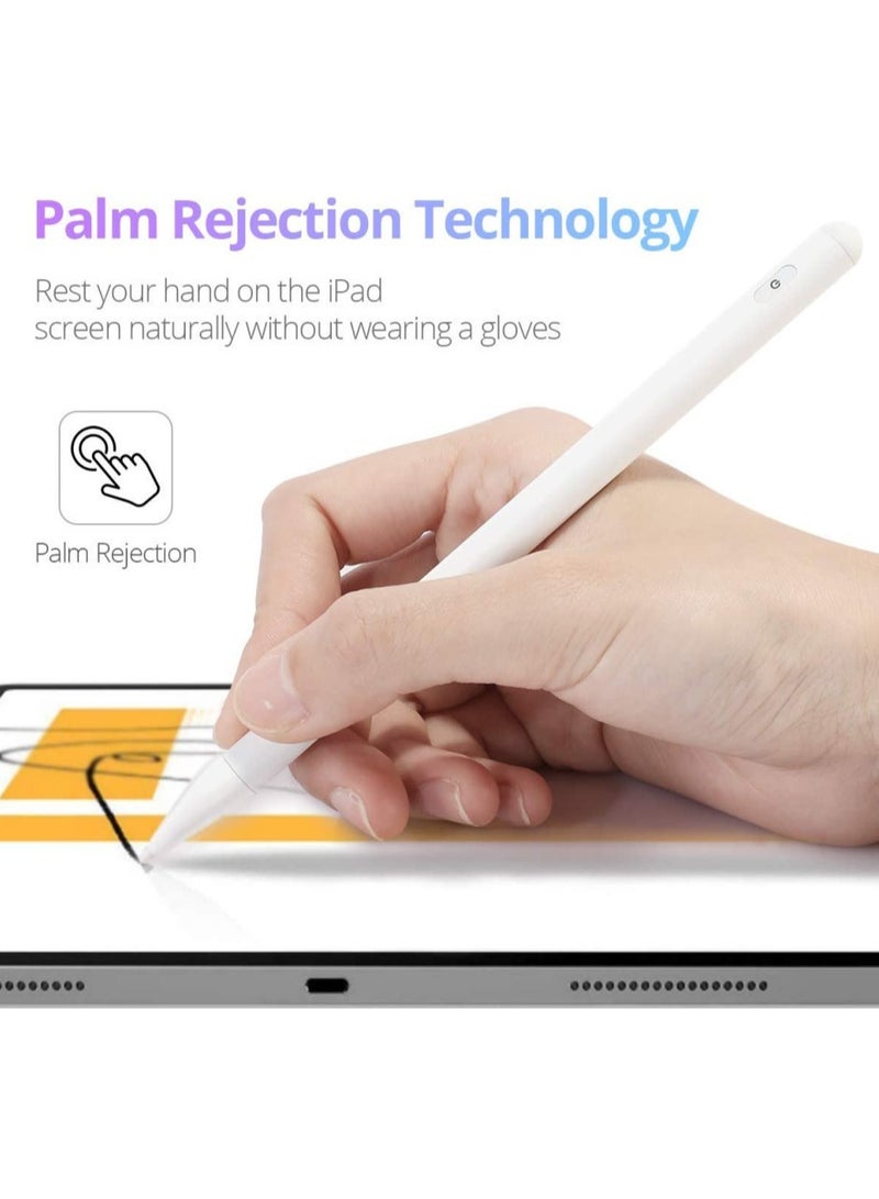 Active digital stylus Pencil Pro second-generation iPad stylus with fast charging and palm rejection function, suitable for white Apple iPad 2018 and later - Image 3