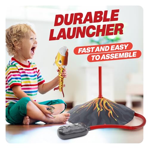 Ninja Blast Dinosaur Toy Rocket Launcher for Kids - Toys for Kids 3-5 5-7 4-6 - Outdoor Toys for Kid Ages 4-8 - 3 4 Year Old Boy Birthday Gift - Gifts for Boys Age 3 4 5 6 Years - Outside Toy for Toddlers - Image 4