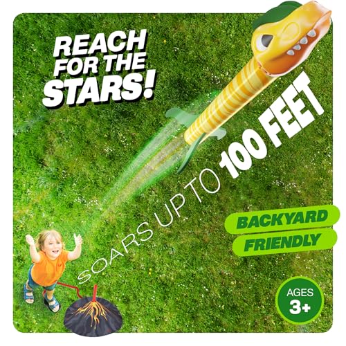 Ninja Blast Dinosaur Toy Rocket Launcher for Kids - Toys for Kids 3-5 5-7 4-6 - Outdoor Toys for Kid Ages 4-8 - 3 4 Year Old Boy Birthday Gift - Gifts for Boys Age 3 4 5 6 Years - Outside Toy for Toddlers - Image 2