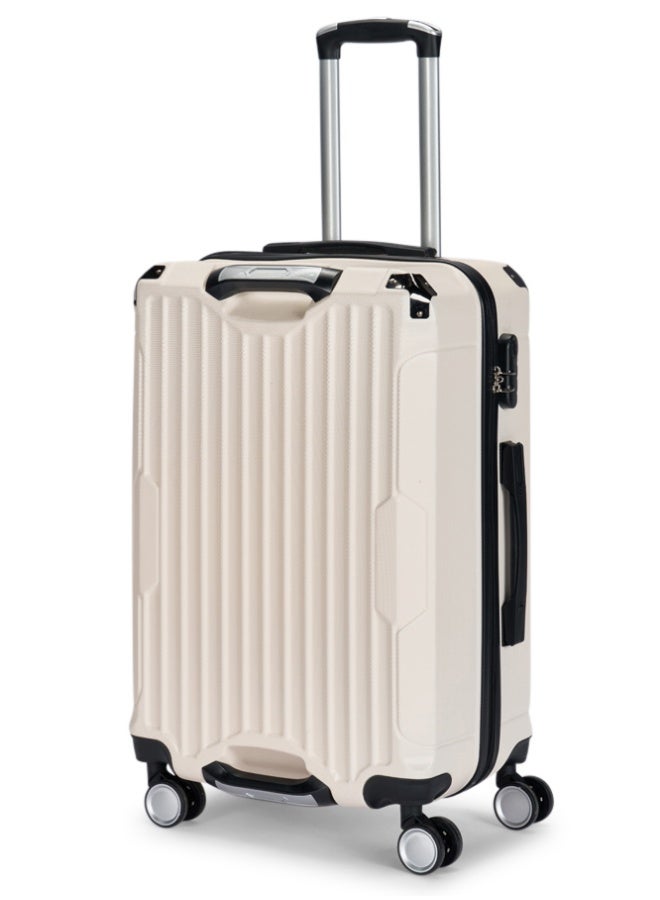 LIMRA Travel Bags 20-Inch Lightweight ABS Carry-On Luggage – 360° Spinner Wheels – Hard Shell Suitcase with Telescopic Handle Beige - Image 1