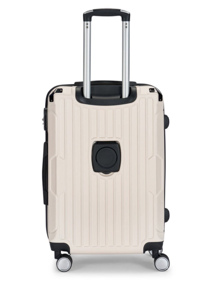 LIMRA Travel Bags 20-Inch Lightweight ABS Carry-On Luggage – 360° Spinner Wheels – Hard Shell Suitcase with Telescopic Handle Beige - Image 3