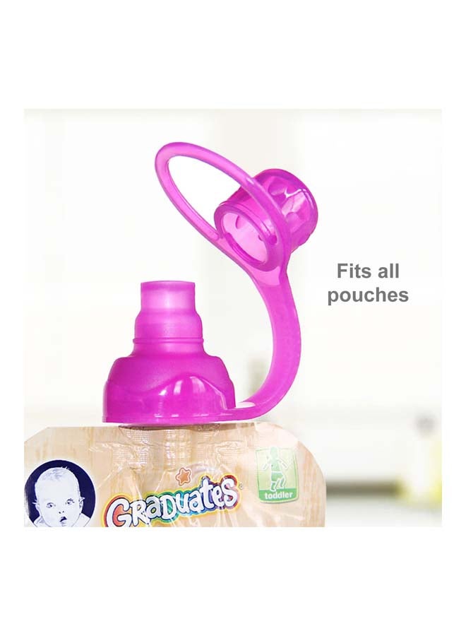 ChooMee SoftSip Food Pouch Tops | Orange Aqua + Purple Travel case | Prevent Spills and Protect Childs Mouth - Image 3