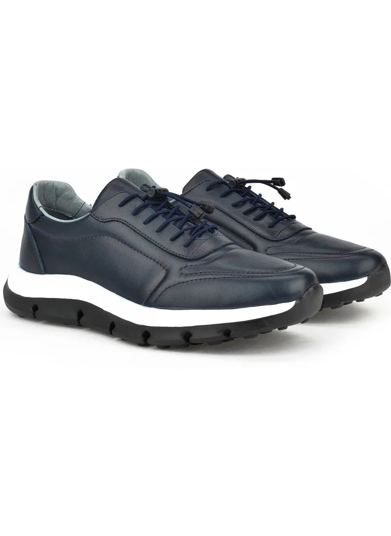 زيا , Men's Genuine Leather Shoes 1411013Z255 Navy Blue