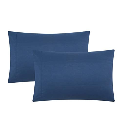 Evolive Ultra Soft Brushed Microfiber Standard Size 20"x30" Pillowcases Pair Set of 2 with Envelope Closure (20"x30" Standard, Navy) - Image 2