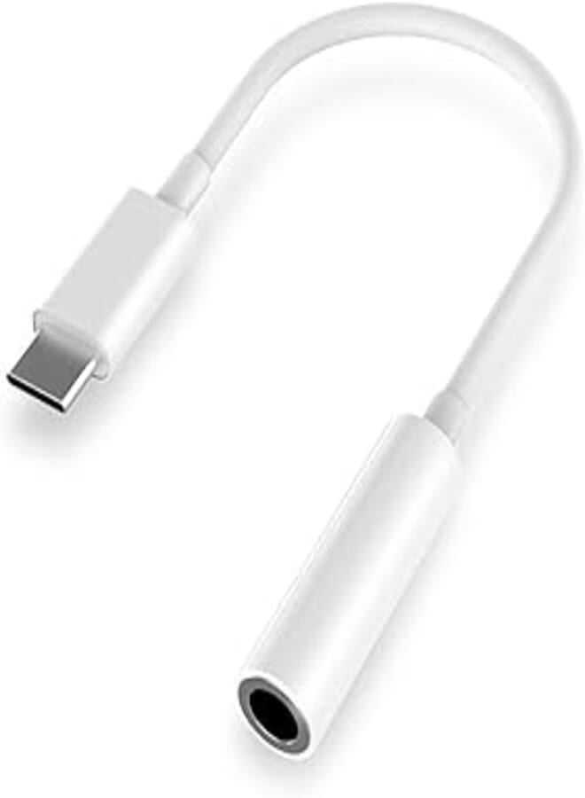 محول من النوع c إلى مقبس صوت aux مقاس 3.5 مم، كابل محول صوت ستيريو لسماعات الرأس من نوع usb c ذكر إلى 3.5 مم ذكر من trands لأجهزة google pixel 2/xl، oneplus 5t/6، lg وأجهزة النوع c - 2724748778547