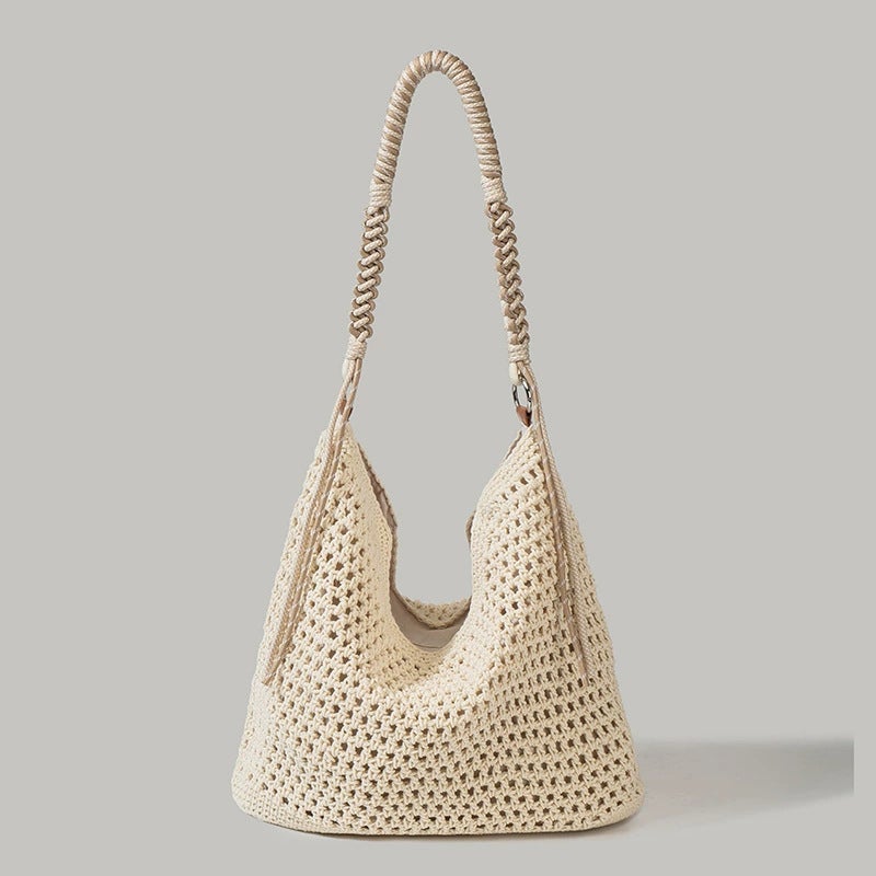 Handwoven Women's Beach Shoulder Bag, Large Capacity, 2026 Summer - Image 1