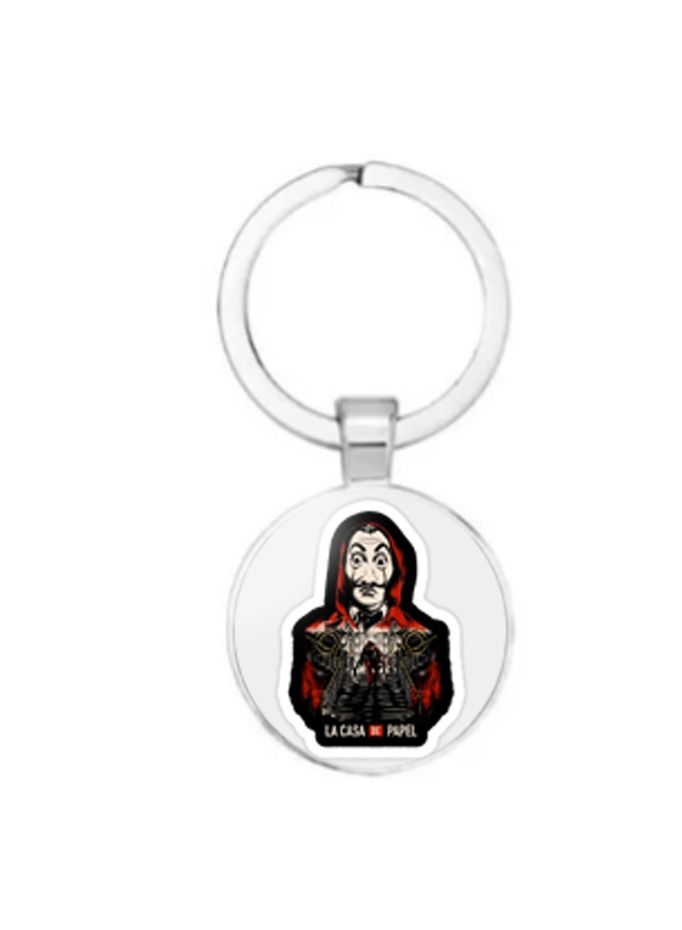 5esha La Casa De Papel Design Metal Key Chain - Image 1