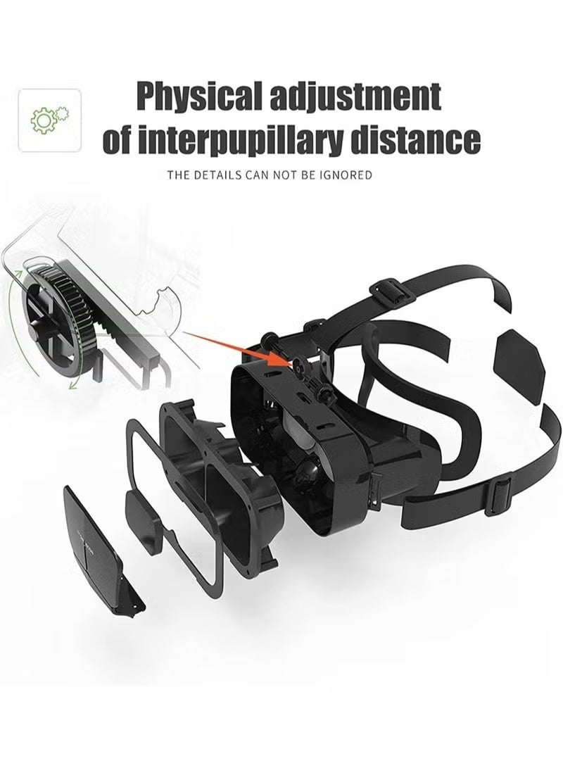 VR SHINECON Adjustable HD VR Headset with Controller for iPhone and Android Smartphones 3.5–7.2 inch, 3D Virtual Reality Glasses for Movies and Games, Ultimate VR Box for Daily Use and Outdoor Entertainment - Image 4