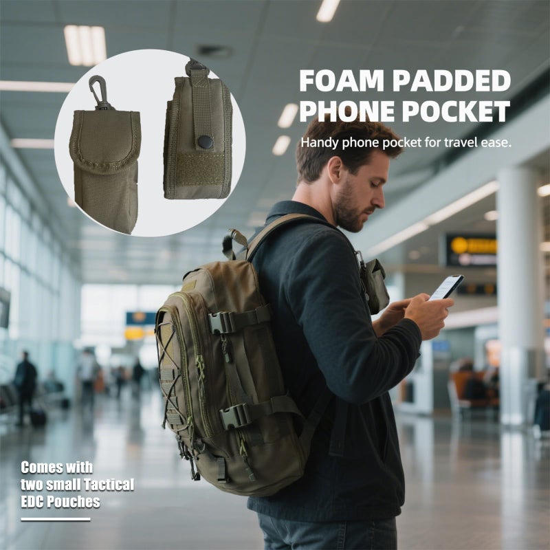 Miramrax Tactical Backpack Military Army Daypack - Assault Pack for Men Molle Backpacks Bug Out Bag 3 Day Pack for Hiking Camping Travel Hunting Rucksack Trekking Green - Image 2