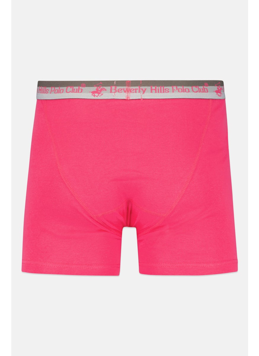 BEVERLY HILLS POLO CLUB Men 3 Pack Brand Logo Button Fly Boxer Brief, Pink  - Image 3