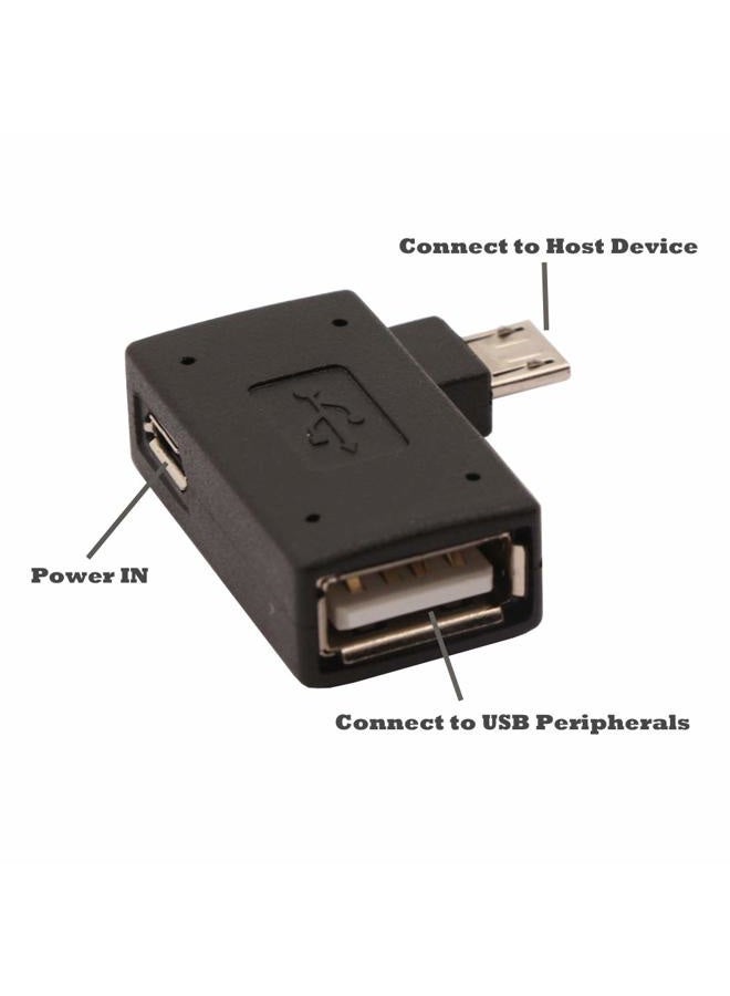 AuviPal محول ميكرو USB إلى USB OTG مزود بالطاقة 2 في 1 موصل بزاوية 90 درجة ل FireStick و S/NES Classic Mini و Sega Genesis والمزيد - عبوة من 2 - Image 4
