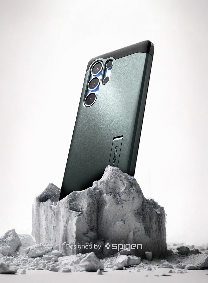 Spigen Tough Armor MagFit for Samsung Galaxy S25 ULTRA Case Cover with MagSafe (2025) - Abyss Green - Image 4