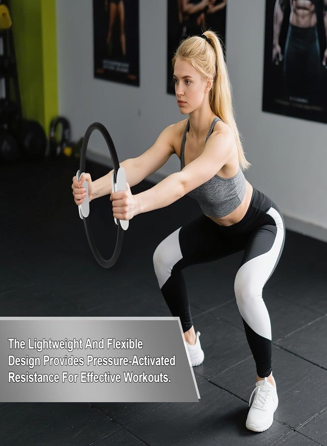LAYZOO Pilates Ring - 12" Magic Circle w/Dual Grip, Foam Pads for Inner Thigh Workout, Toning, Fitness & Pelvic Floor Exercise - Yoga Rings w/Bonus Exercise Guide - Image 4