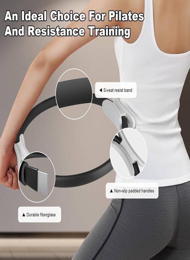 LAYZOO Pilates Ring - 12" Magic Circle w/Dual Grip, Foam Pads for Inner Thigh Workout, Toning, Fitness & Pelvic Floor Exercise - Yoga Rings w/Bonus Exercise Guide - Image 2