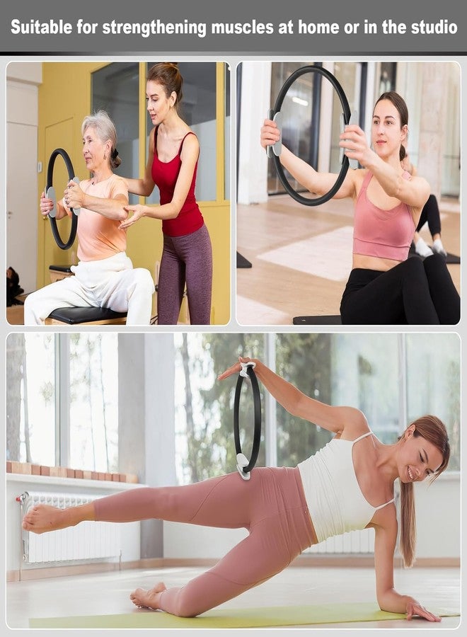 LAYZOO Pilates Ring - 12" Magic Circle w/Dual Grip, Foam Pads for Inner Thigh Workout, Toning, Fitness & Pelvic Floor Exercise - Yoga Rings w/Bonus Exercise Guide - Image 5