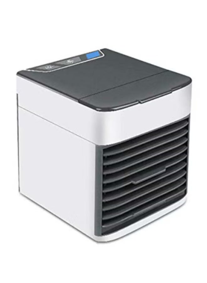 Portable desktop humidifier and air cooler, equipped with seven colored LED lights (white/black). - Image 1