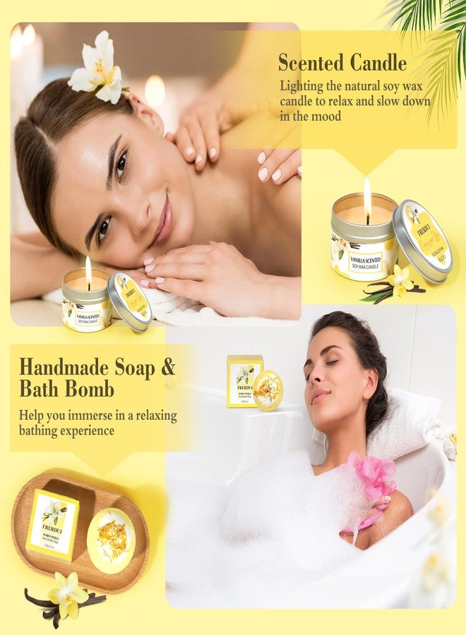 Frerdui Birthday Gifts for Women, Relaxing Spa Gift Baskets for Women, Warm Vanilla Self Care Bath and Body Gift Set Care Package for Her Wife Mom Female Friends Bestie Sister Mother's Day Gifts - Image 5