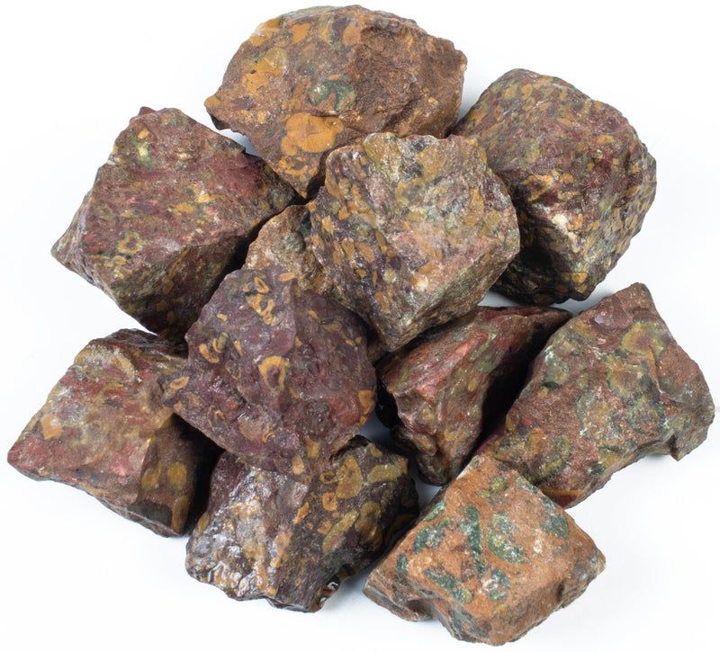 Crocon 1LB Fruit Jasper Rough Bulk Natural Stone Raw Gemstone Tumbling Cabbing Polishing Gem Mining Chakra Balancing Reiki Healing Good Luck Home Office Decor - Image 3