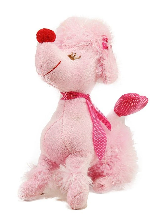 تيكلز لعبة كلب بودل وردي معلق بحلقة، لعبة حيوانية محشوة ناعمة للأطفال (اللون: وردي، الحجم: 16 سم) - Image 3