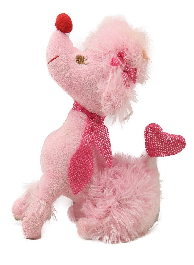 تيكلز لعبة كلب بودل وردي معلق بحلقة، لعبة حيوانية محشوة ناعمة للأطفال (اللون: وردي، الحجم: 16 سم) - Image 2