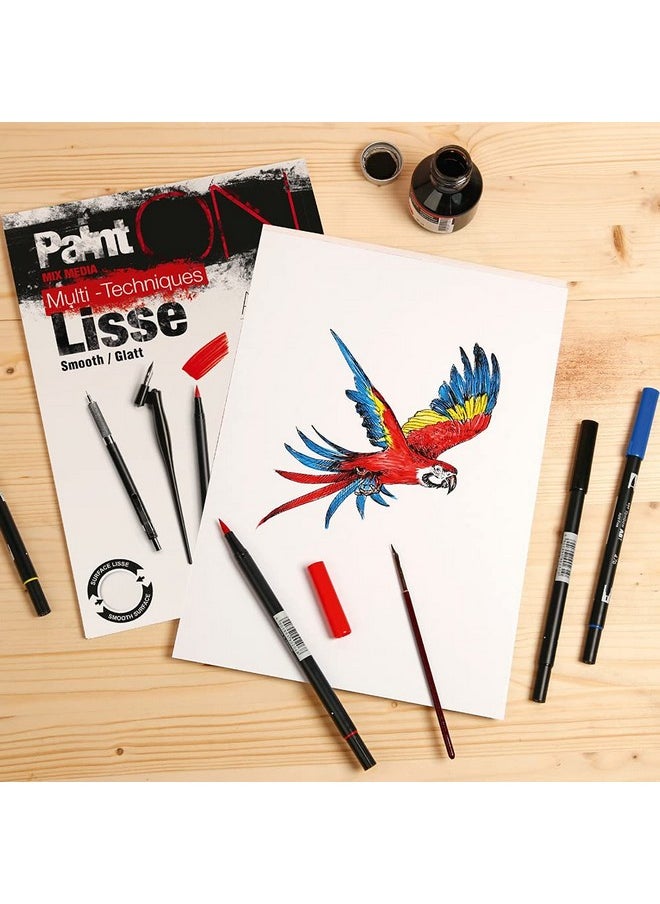 Clairefontaine CLAIREFONTAINE Paint ON Mixed-Media PAD, 250G, Smooth, 25 Sheets (21 x 29,7 cm)  - Image 3