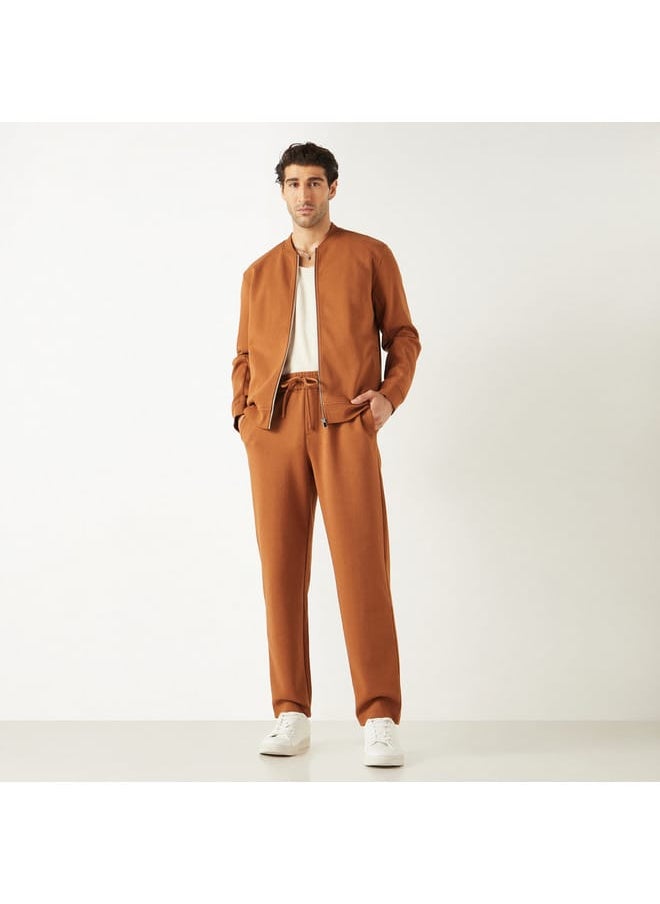 Iconic Iconic Solid Regular Fit Flexi Waist Joggers with Pockets  - Image 2