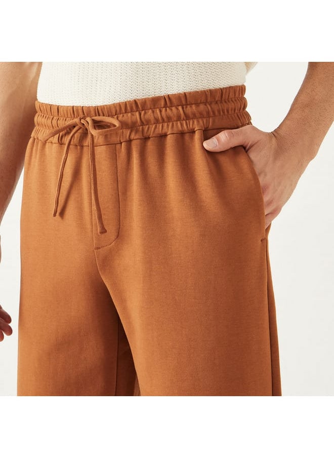 Iconic Iconic Solid Regular Fit Flexi Waist Joggers with Pockets  - Image 4