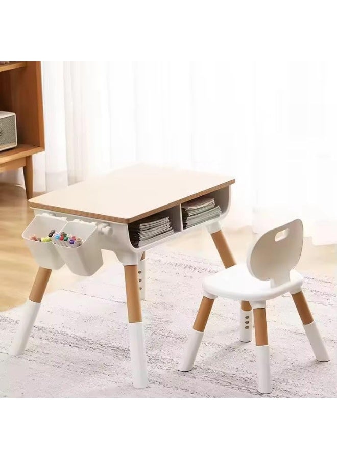 Nano Classic Kids Wooden study Table and chair Children Furniture Set - Image 1