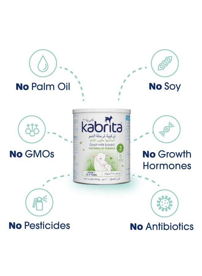Kabrita 3 Goat Milk Toddler Formula, 400g (1-3 Years) Pack of 6 - Image 2