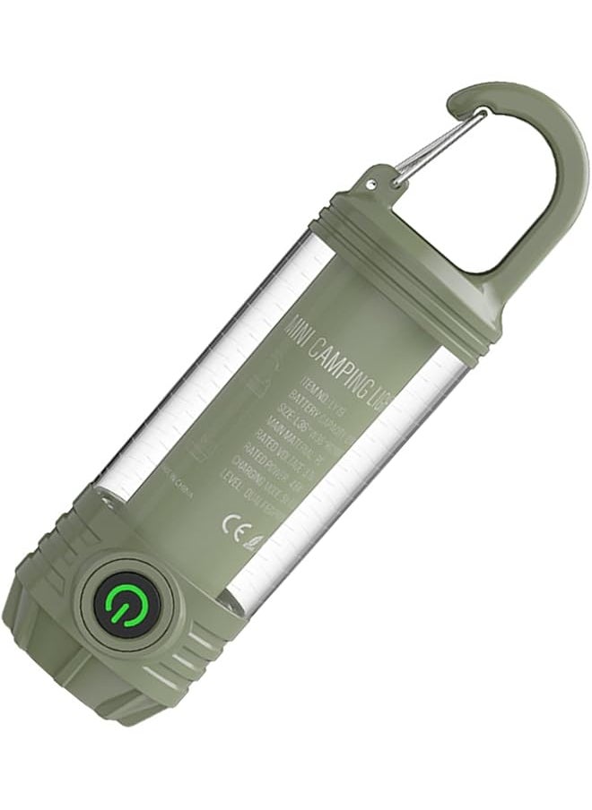 PROMASS Mini Camping Flashlights, LED Torch Light Rechargeable Small Flashlight Keychain, promass Portable Pocket Waterproof Handheld Flash Lights for Camping, Outdoor, Emergency and Daily Use (Green)  - Image 1
