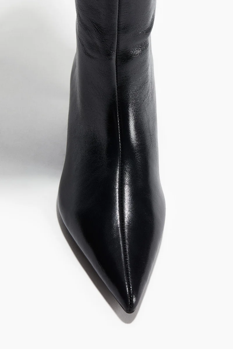H&M Kitten-heeled leather boots