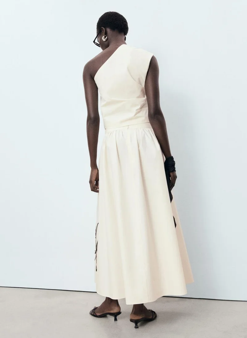 مانجو Embroidered High Waist Skirt