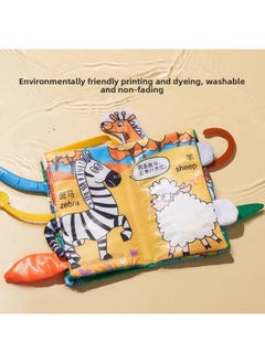 Generic Cloth Book Early Education Baby Can't Tear It, Can Bite Three-dimensional Tail Hand Tear Book 6 Months Baby Cognitive Educational Toy 4-Color:[2 Large Cloth Books] Zoo + Forest  - Image 3