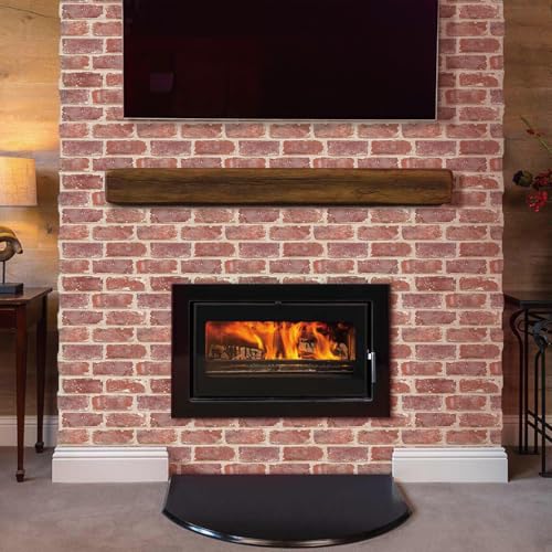 Commomy 10 Pcs 3D Faux Brick Panels -11.8"X11.8" Small Size Thin PVC Red Brick Peel and Stick Tile Retro Wall Panel Faux Brick Backsplash for Kitchen,Bedroom,Living Room,RV,Fireplace - Image 3