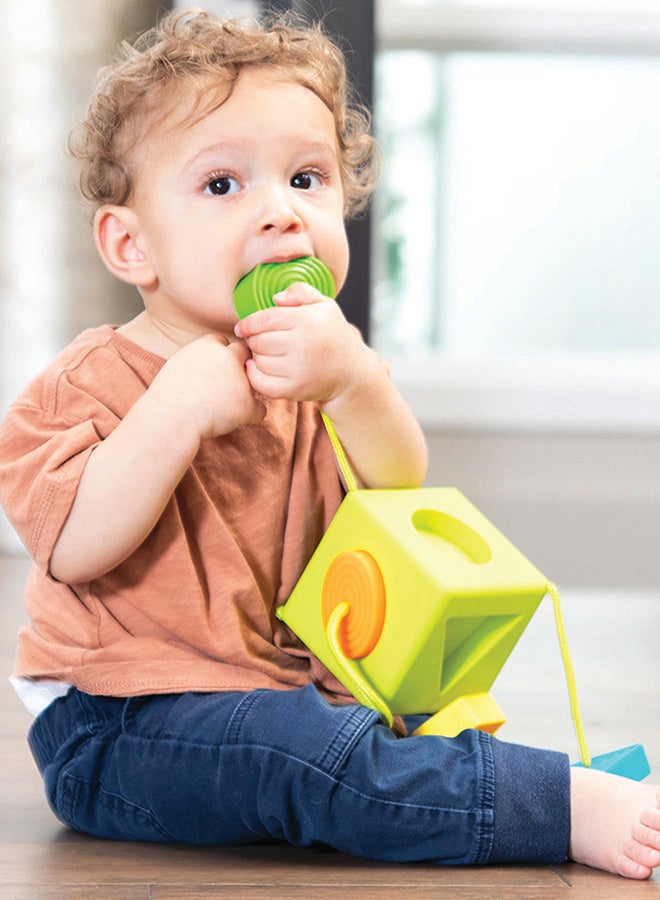 Fat Brain Toys Fat Brain Toys OombeeCube – Baby & Toddler Shape Sorter Toy for Early Learning, Travel-Friendly Educational Sensory Toy for Ages 10 Months and Up - Image 2