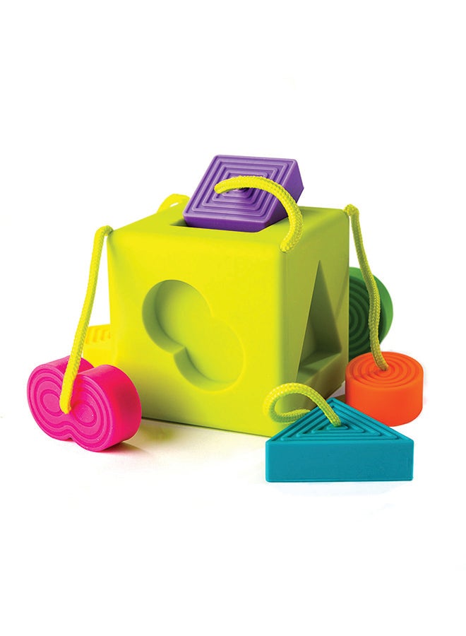 Fat Brain Toys Fat Brain Toys OombeeCube – Baby & Toddler Shape Sorter Toy for Early Learning, Travel-Friendly Educational Sensory Toy for Ages 10 Months and Up - Image 1