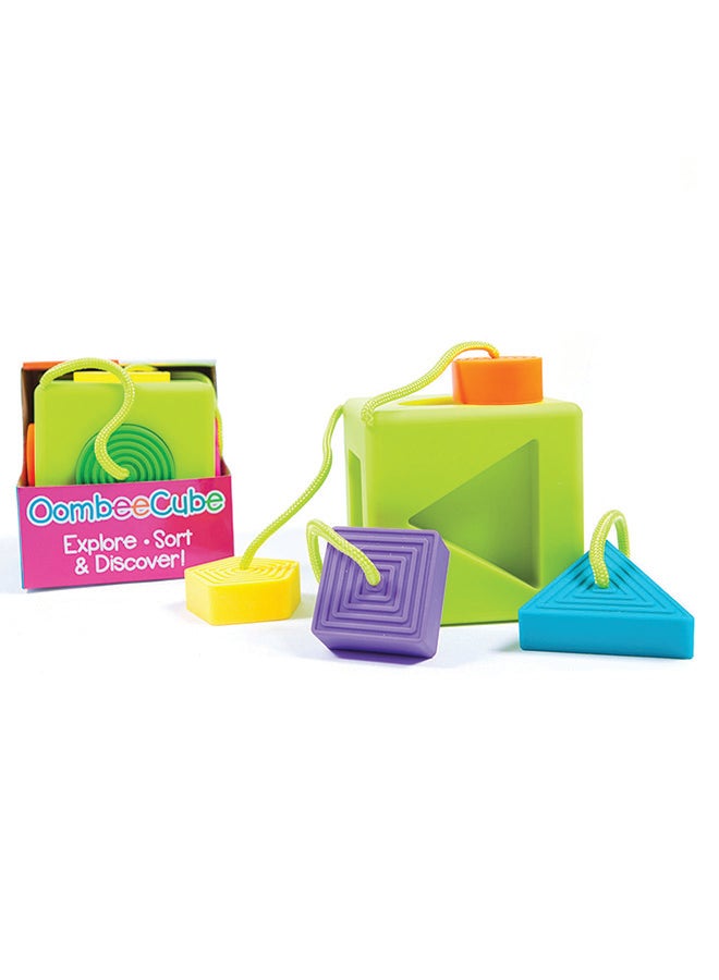 Fat Brain Toys Fat Brain Toys OombeeCube – Baby & Toddler Shape Sorter Toy for Early Learning, Travel-Friendly Educational Sensory Toy for Ages 10 Months and Up - Image 3
