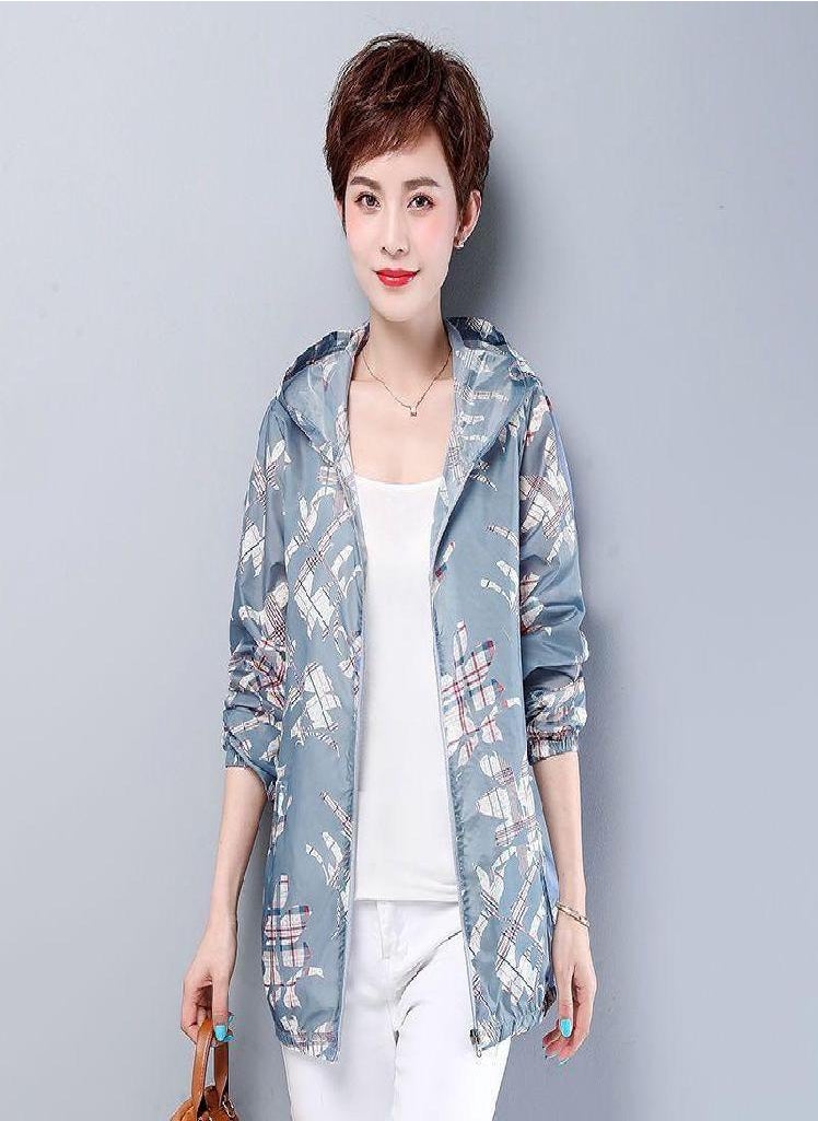 Eckek - Fashion Jacket Lightweight Summer Top Ladies Spring and Autumn Thin Coat Long-sleeved Sun Protection Clothes Tops - Image 1