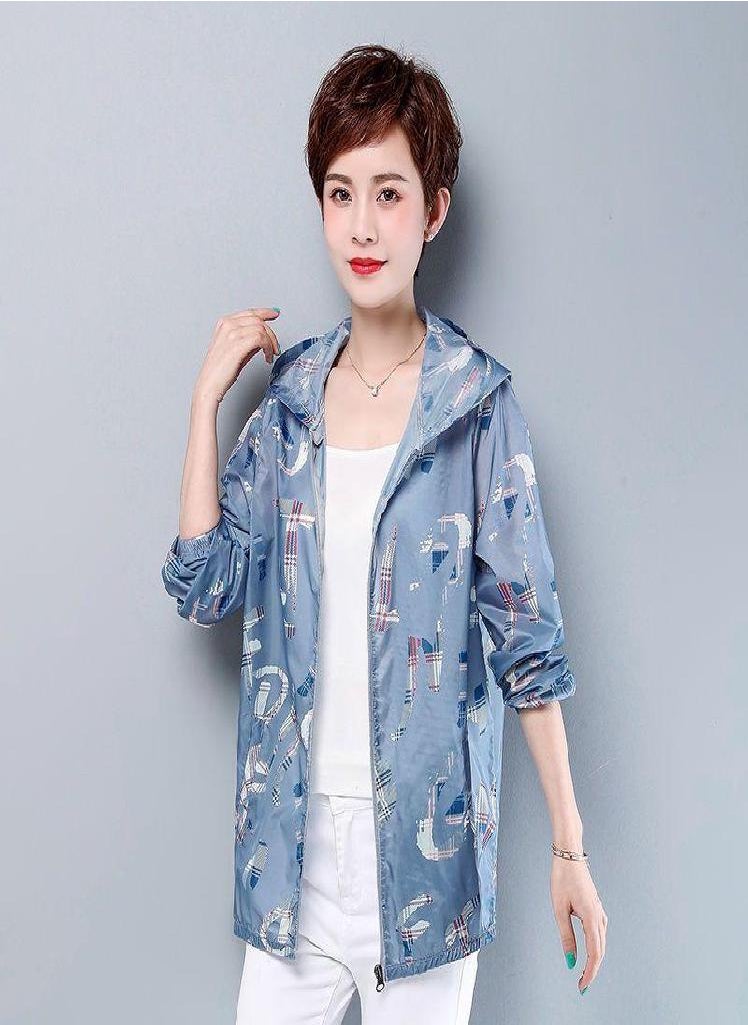 Eckek - Fashion Jacket Lightweight Summer Top Ladies Spring and Autumn Thin Coat Long-sleeved Sun Protection Clothes Tops - Image 1