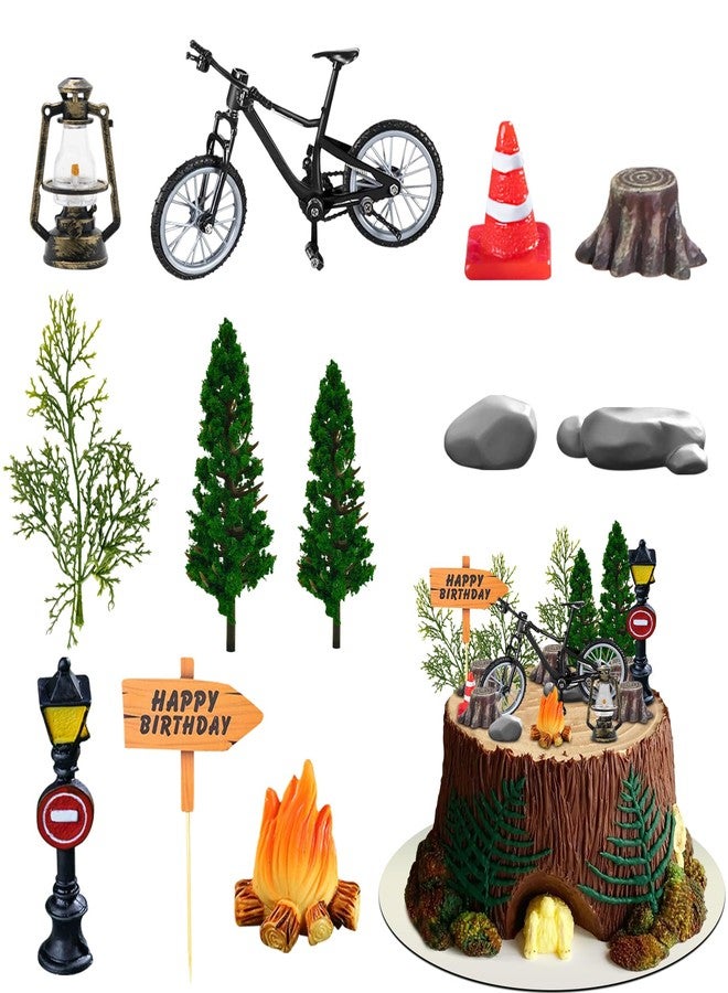 Knana 18Pcs Bicycle Cake Topper Bike Cake Decorations for Bicycle Themed Birthday Party Supplies - Image 1