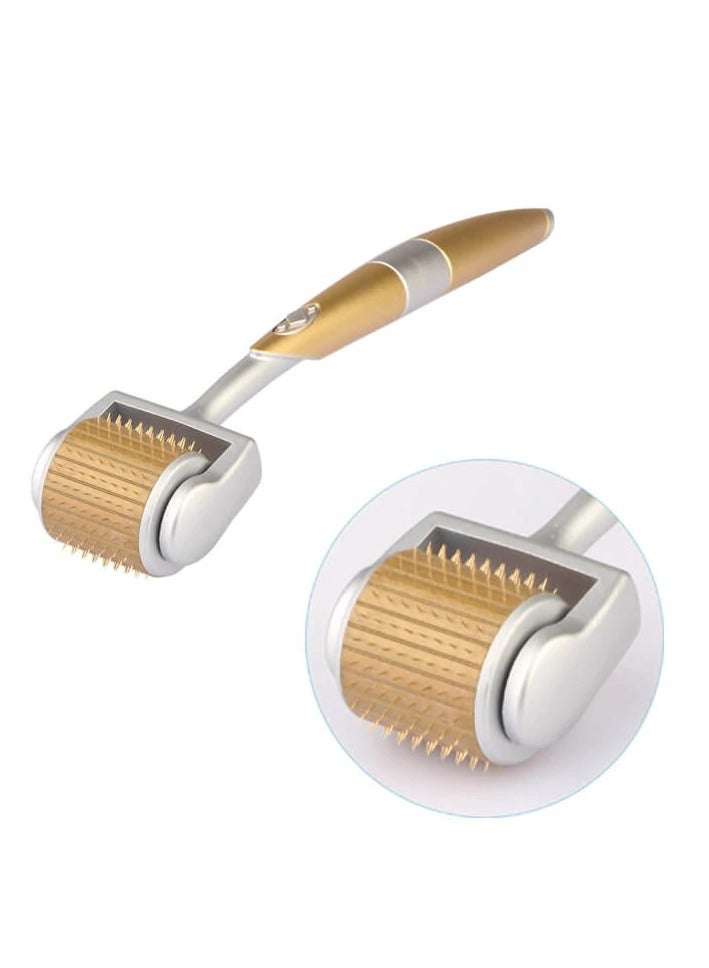 KHAJUL 0.2MM Derma Roller Luxury Titanium Micro Needle, Deep Tissue Tool for Face, Hand, Neck And Thighs, Muscle Pain Relief, Acupuncture and Skin Tightening, Home Use (Gold) - Image 2