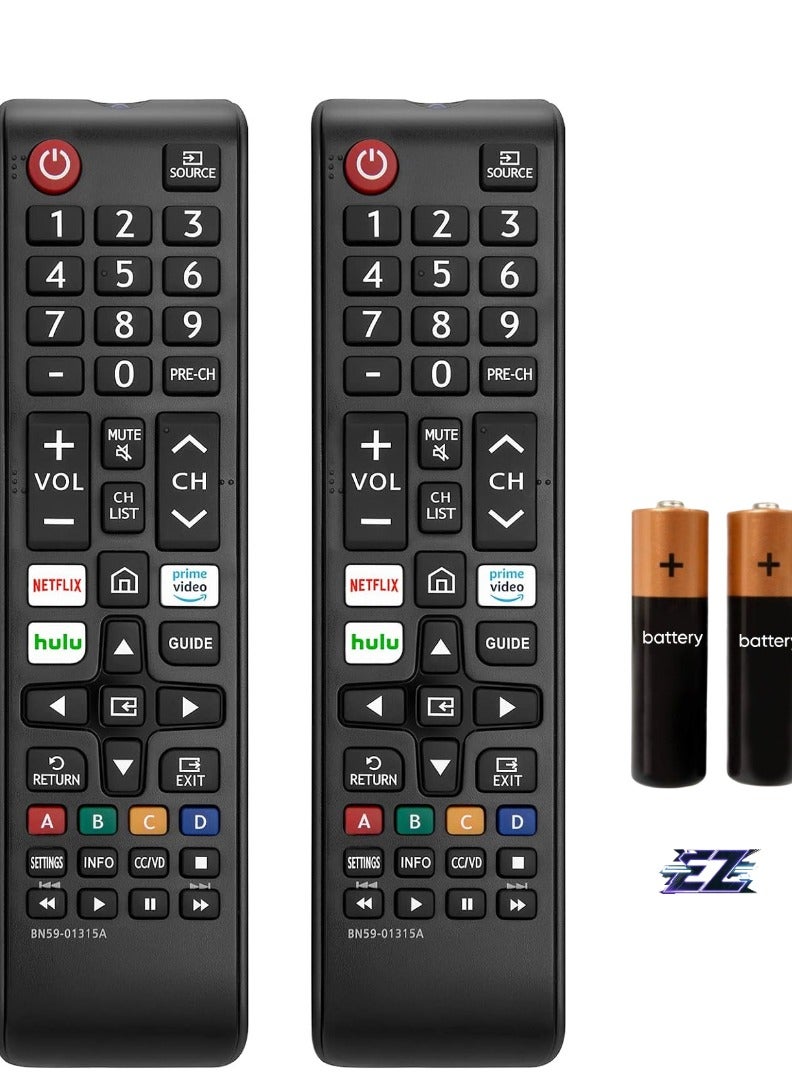 ELTRAZONE 【2 Pack】New Universal Remote Control for All Samsung TV Remote Controls, Replacement Compatible with All Samsung Smart TV, LED, LCD, HDTV, 3D, TV Series – With Battery - Image 1