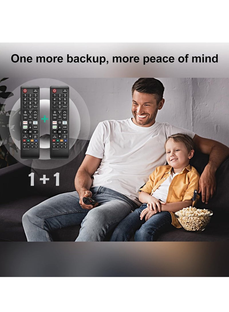 ELTRAZONE 【2 Pack】New Universal Remote Control for All Samsung TV Remote Controls, Replacement Compatible with All Samsung Smart TV, LED, LCD, HDTV, 3D, TV Series – With Battery - Image 3