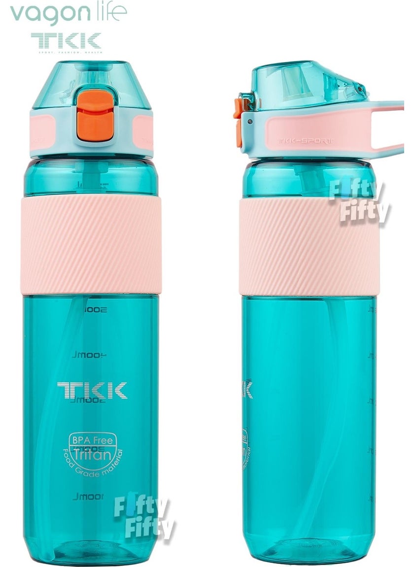 Vagonlife - Tkk 800 ml Thick Non-biteable Straw Bpa Free Tritan Water Bottle with Carrying Handle FFTKK1003 800 ml - Image 1